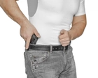 Подплечная поясная внутрибрючная кожаная кобура A-LINE для пистолетов малых габаритов черная (3КУ3) - изображение 6