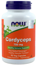 Suplement diety Now Foods Cordyceps 750 mg 90 kapsułek (733739030054)