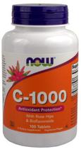 Добавка харчова Now Foods Вітамін C 1000 Троянда 100 таблеток для імунітету (733739006851) - зображення 1