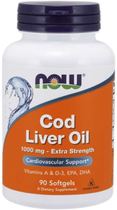 Now Foods Tran Cod Liver Oil 1000mg 90 Softgels (733739017437) - obraz 1