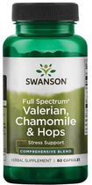 Suplement diety Swanson Fs Valerian Chamomile Hops 60 kapsułek (87614116655)