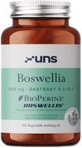 Харчова добавка UNS Boswellia + Bioperine 60 рослинних капсул (5904238960172) - зображення 1