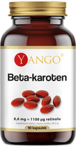 Харчова добавка Yango Beta - Каротин 90 капсул Провітамін А (5904194060596) - зображення 1