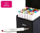 Двусторонние скетч маркеры Touch Smooth на спиртовой основе 30 штук + 20 цветов акварельных маркеров