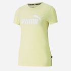 T-shirt damski Puma Ess Logo Tee Heather 586876-40 M Żółty (4063697258907) - obraz 1