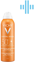 Filtr przeciwsłoneczny nawilżający wodoodporny spray-welon Vichy Capital Soleil SPF50 200 ml (3337871325770) - obraz 1