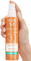 Spray do opalania Vichy Capital Soleil Beach Protect Anti-Dehydration SPF 30+ z kwasem hialuronowym, przeciw odwodnieniu skóry + ochrona przed solą i chlorem 200 ml (3337875648554) - obraz 7