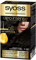 Фарба для волосся SYOSS Oleo Intense 1-10 Глибокий чорний 115 мл (8410436218290) - зображення 1