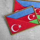 Шеврон нашивка на липучке флаг Турция и Азербайджан 5х8 см - зображення 3