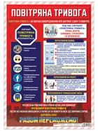 0143 Плакат Воздушная тревога плакаты в каждый кабинет 10104252У 4823076153618