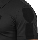 Футболка поло тактическая 48 размер M мужская военная армейская футболка ПОЛО POLO черный для ВСУ - изображение 8
