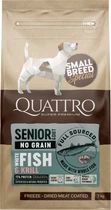 Сухой корм для пожилых собак мелких пород Quattro Special Small Breed Senior с белой рыбой