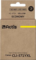 Tusz ACTIS do Canon CLI-571YXL Yellow (KC-571Y)