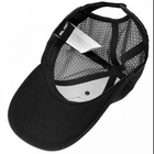 Бейсболка кепка Mil-Tec black 12317602 с липучкой и сеткой - изображение 4