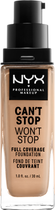 Podkład w płynie NYX Professional Makeup Can\'t Stop Won\'t Stop 24-Hour Foundation 7.5 Soft Beżowe 30 ml (800897157241) - obraz 2