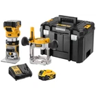 Фрезер DeWALT 18В XR Li-lon, безщітковий, 16000-25500 об/хв, цанга 6-8мм, 2x5Ah, TSTAK (DCW604P2)