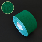 Кінезіо тейп пластир для тейпування тіла тейп стрічка для спини шиї 3,8 см х 5 м Зелений (ТБ470-3_8) - зображення 3