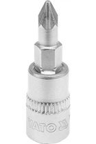 Головка торцева з битою YATO Pozidriv 1/4" PZ1 37мм (YT-04417)