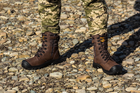 Берці тактичні. Чоловічі бойові черевики з водостійкою мембраною Мaxsteel Waterproof Brown 46 (304мм) коричневі в подарунок 2 пари тактичних шкарпеток - зображення 6