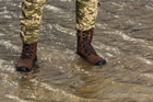 Берці тактичні. Чоловічі бойові черевики з водостійкою мембраною Мaxsteel Waterproof Brown 46 (304мм) коричневі в подарунок 2 пари тактичних шкарпеток - зображення 10
