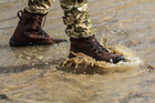 Берці тактичні. Чоловічі бойові черевики з водостійкою мембраною Мaxsteel Waterproof Brown 46 (304мм) коричневі в подарунок 2 пари тактичних шкарпеток - зображення 11