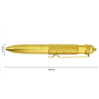 Тактическая ручка Kubotan для самообороны 3в1 Золотистая - изображение 2