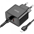 Зарядний пристрій HOCO Type-C to Lightning Cable Triumph charger set N29 |2Type-C, 35W/3A, PD/QC| black