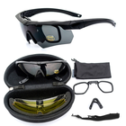Захисні тактичні окуляри ESS Crossbow Polarized з 3 лінзами та діоптрією Чорні - зображення 2