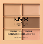 NYX Professional Makeup 3C Paleta - Korektor, Korekta, Kontur 01 Light 9 g (800897831479) - obraz 1