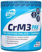 Kreatyna w proszku 6Pak CrM3 Pak 250g jar natural (5906660531043) - obraz 1