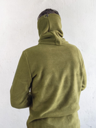 Воєнна флісова кофта на блискавці Garment Factory, оливкова Фліска ЗСУ флісова куртка тактична кофта з кишенями РОЗМІР 54 XXL - зображення 8
