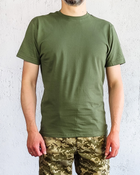 Футболка оливковая хлопок, военная армейская тактическая летняя для ТРО ВСУ НГУ оливковая XL - изображение 3