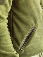 Военная флисовая кофта на молнии Garment Factory оливковая Флиска ВСУ флисова куртка с карманами РАЗМЕР 56 3XL - изображение 7