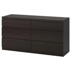 Комод ІКЕА KULLEN 140х72 см Чорно-коричневий (00309235)