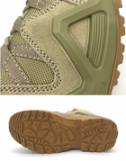 Армейские берцы мужские кожаные ботинки Оливковый 45 размер надежная защита и комфорт для длительного использования качество и прочность - изображение 6