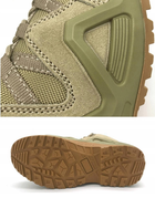 Армейские берцы мужские кожаные ботинки Оливковый 40 размер надежная защита и комфорт для длительного использования качество и прочность - изображение 6