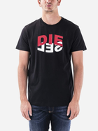 T-shirt męski Diesel T-DIEGOS-N22 A008280HAYU9XX XL (6US) Czarny (8059010150641) - obraz 1