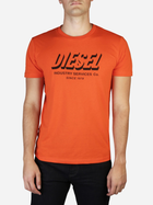 T-shirt męski Diesel T-DIEGOS-A5 A018490GRAM3BI XXL (7US) Czerwony (8057718000671)