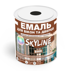 Емаль Для Вікон та Дверей SkyLine Wood Чорна RAL 9004 0.75 л (1706542922_rozetka)