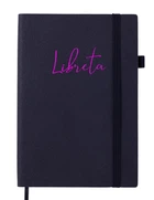 Записна книга блокнот Buromax LIBRETA A5 96 л без розмітки позов.шкіра чорний (BM.295017-01)