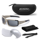 Баллистические, тактические очки ESS CDI MAX с линзами: Прозрачная/ Smoke Gray. Цвет оправы: Terrain Tan. - изображение 4