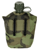 Тактическая Военная Фляга для Воды MFH 1л 13 х 21 х 8см с Чехлом Камуфляж - изображение 2