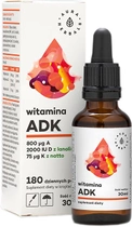 Aura Herbals Witamina ADK A + D3 2000 IU + K2 krople 30 ml (5902479610757) - obraz 1