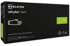 Рукавички нітрилові оглядові Mercator Medical Nitrylex BLACK нестерильні неприпудрені S 100 шт - изображение 1