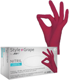 Рукавички нітрилові Ampri Style Grape неопудрені Размер S 100 шт Бордові (4044941008622) - зображення 1