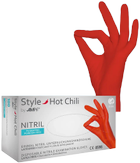 Перчатки нитриловые Ampri Style Hot Chili неопудренные Размер XS 100 шт Красные (4044941026688) - изображение 1