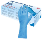 Перчатки латексные Ampri Med Comfort High Risk неопудренные Размер L 50 шт Темно-синие (4044941720586) - изображение 1