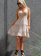 Sukienka letnia damska Merribel Satrian S Beżowa (5907621614003) - obraz 4