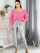 Пуловер жіночий Merribel Gloris S-M Рожевий (5907621615529) - зображення 3