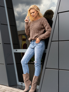 Пуловер жіночий Merribel Manesa One Size Коричневий (5907621615239) - зображення 3